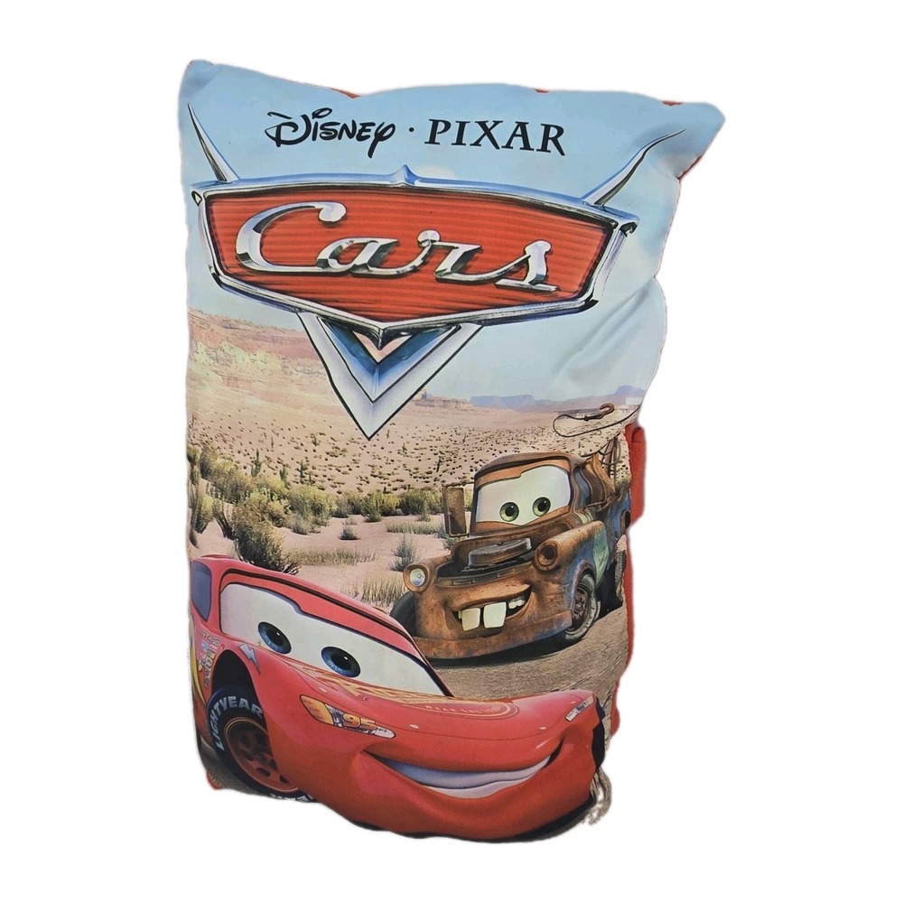 RARE Vtg 2006 Disney Pixar CARS Lightning McQueen Storybook Pillow Cloth Book
